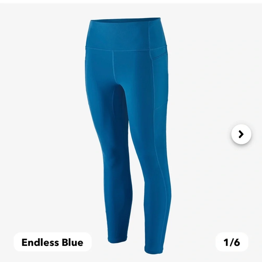 Patagonia Maipo 7/8 Stash Tights in Endless Blue Size XL. NWT